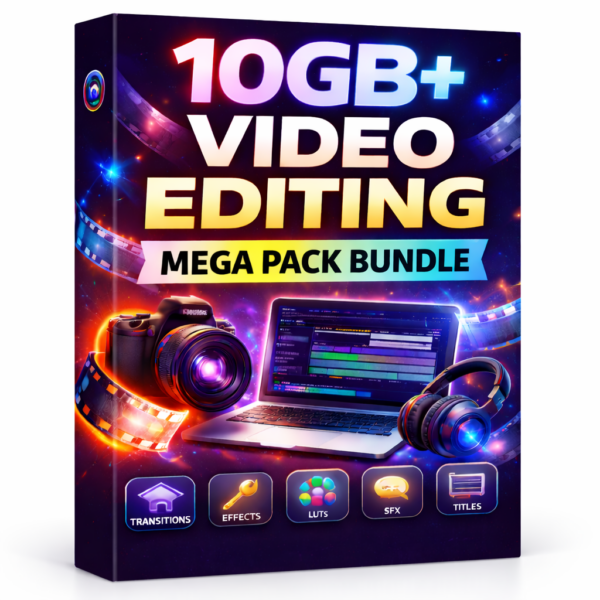10GB+ Video Editing Mega Pack Bundle – All-in-One Content Creators & Editors